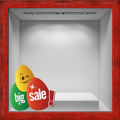 Big Easter Sales, Πασχαλινά, Αυτοκόλλητα βιτρίνας, 40 x 40 εκ. φωτογραφία