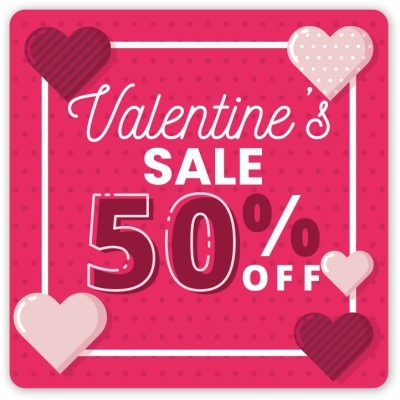 Houseart Valentine\'s Sale 50%, Αγίου Βαλεντίνου, Καρτολίνες κρεμαστές, 50 x 50 εκ.