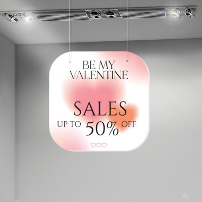 Houseart Be My Valentine Sales, Αγίου Βαλεντίνου, Καρτολίνες κρεμαστές, 50 x 50 εκ.